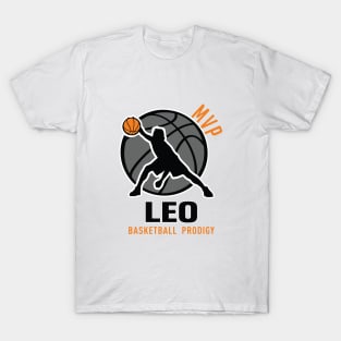 Leo MVP Custom Player Basketball Prodigy Your Name T-Shirt